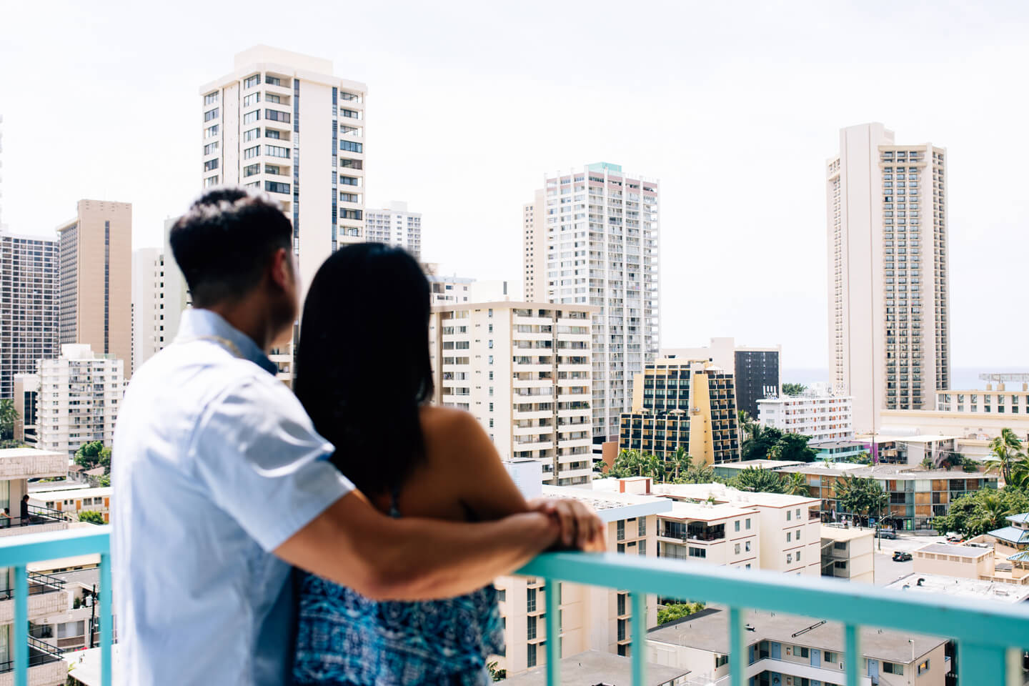 Couple sitting near the water taking a break 