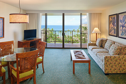 Two-Bedroom Ocean View Suite Living Area