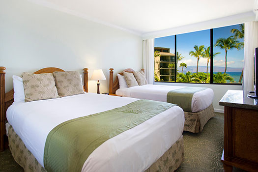 bedroom with ocean view