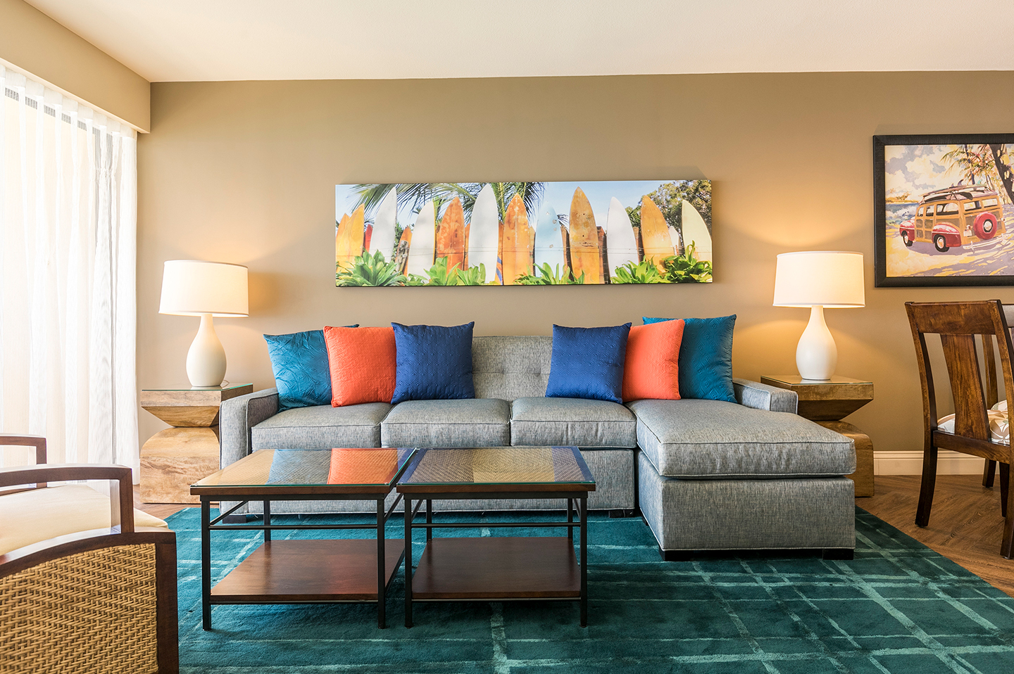 2-Bedroom Partial Ocean View Living Room