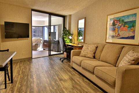 Business Suite Deluxe Mountain View Living Area