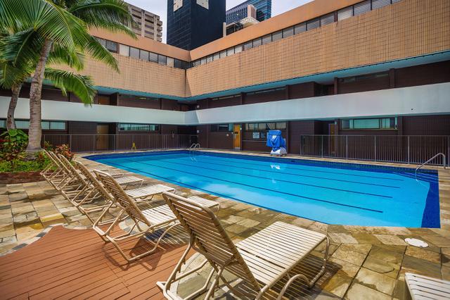 Outdoor pool and sun deck