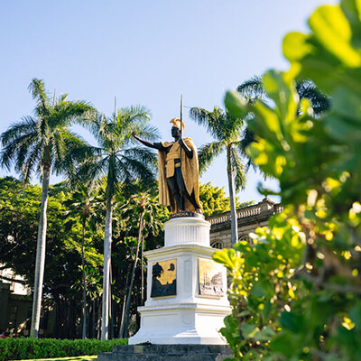 King Kamehameha statue Oahu Hawaii