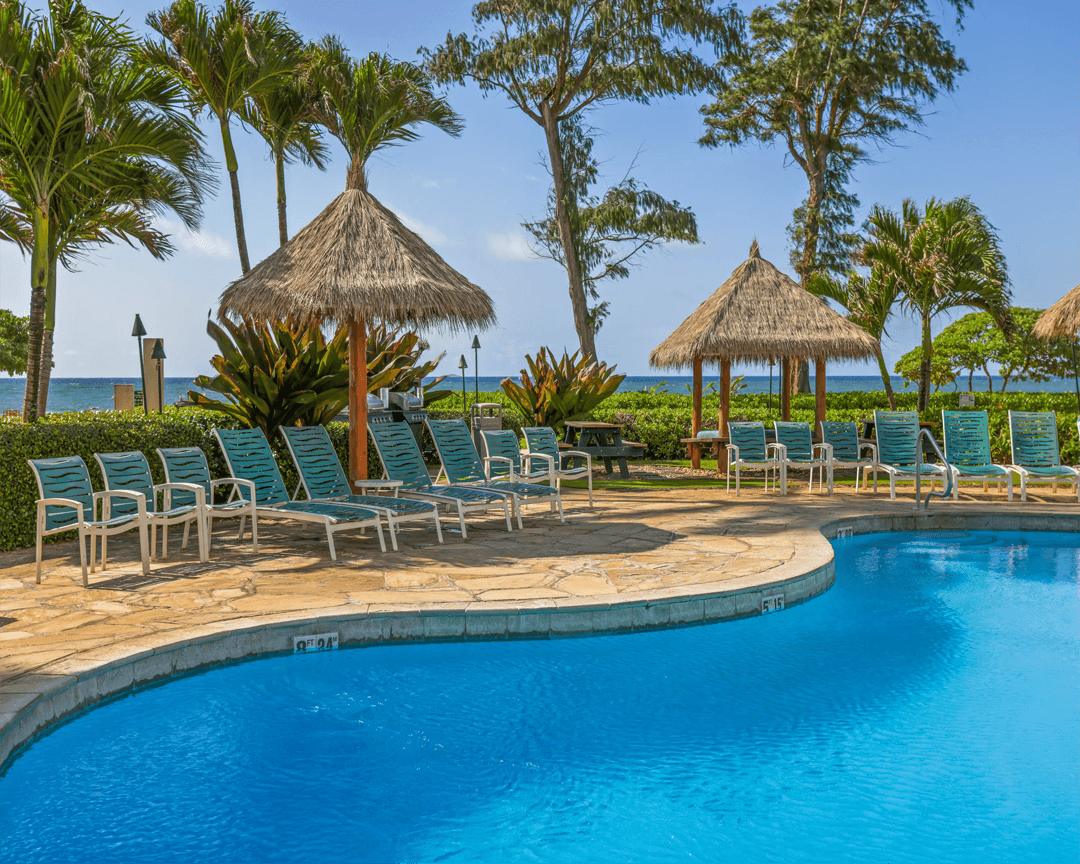 Swimming pool next to ocean.