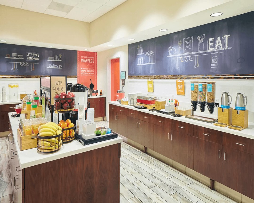 Complimentary breakfast buffet.