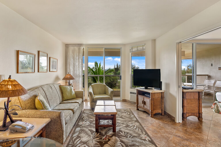 One-Bedroom Partial Ocean View Deluxe Living Area
