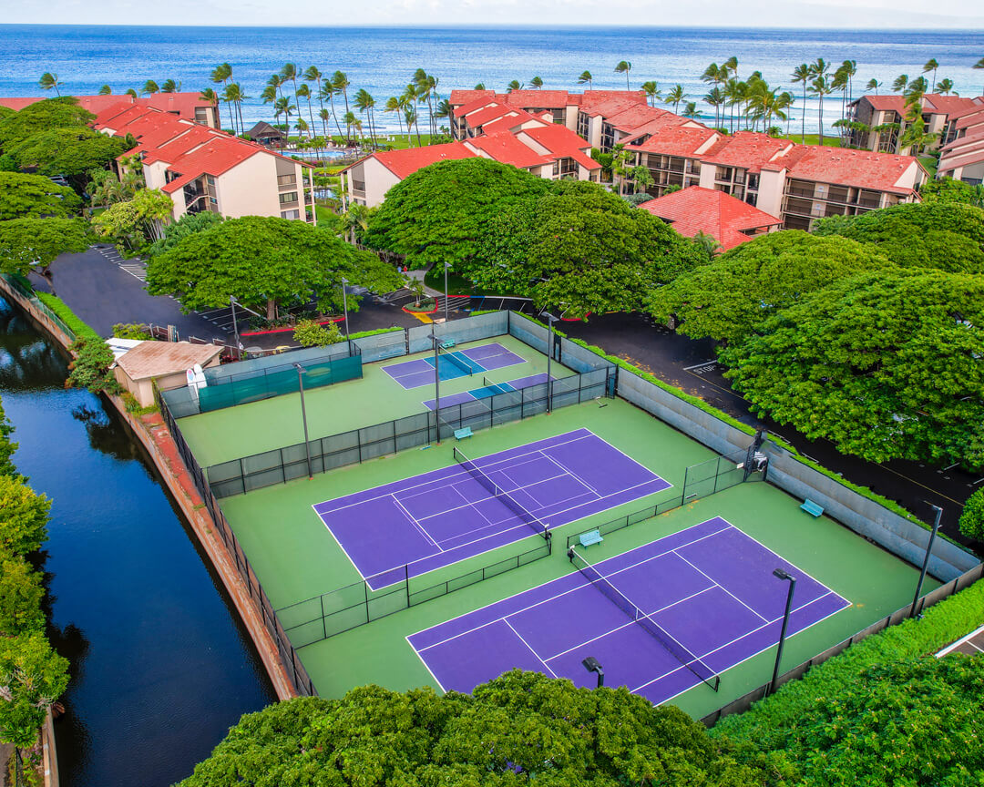 Tennis and pickleball courts.