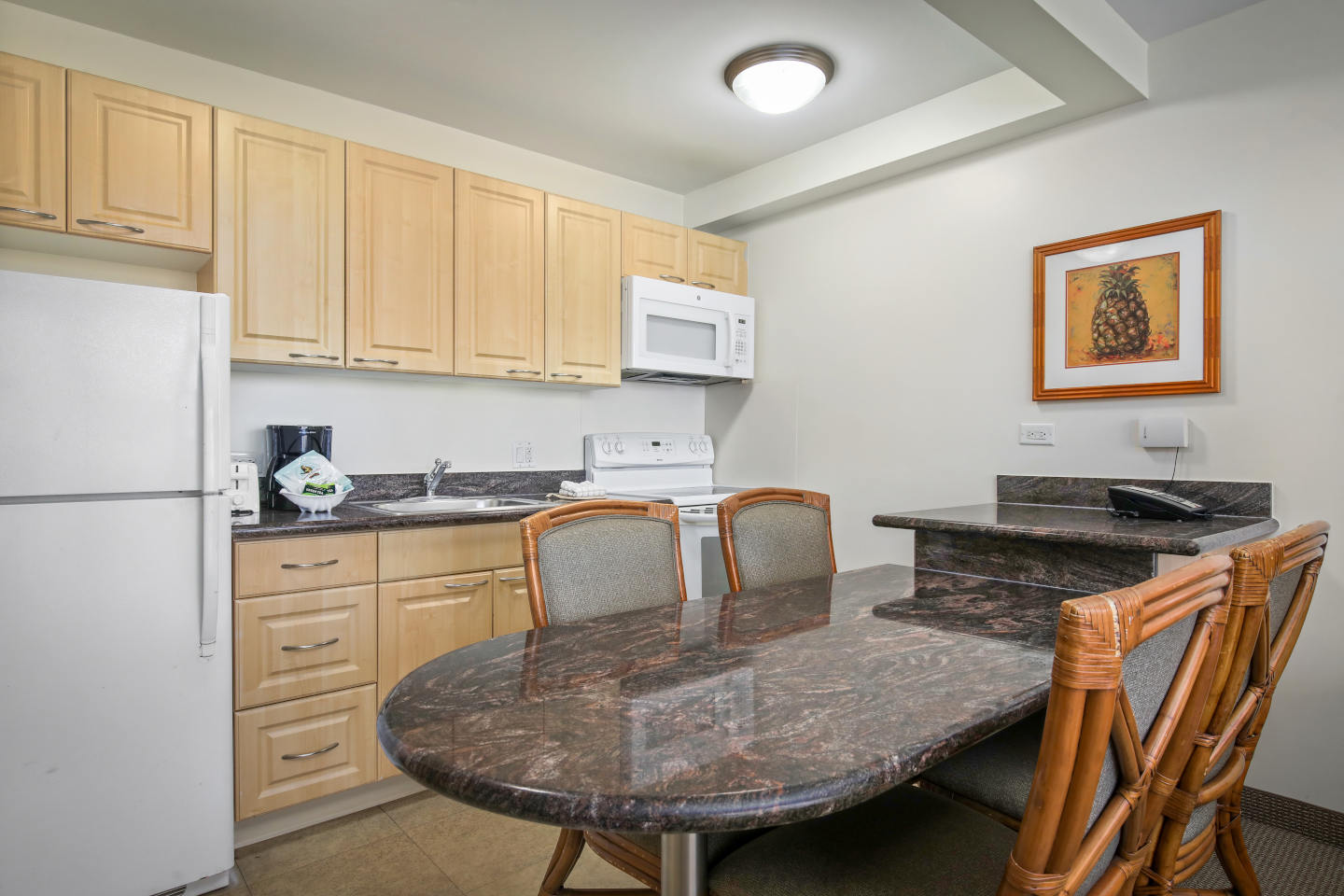 One-Bedroom Partial Ocean View Kitchen.