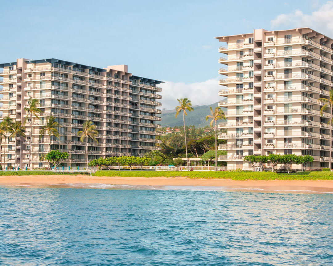 Property exterior from the ocean.